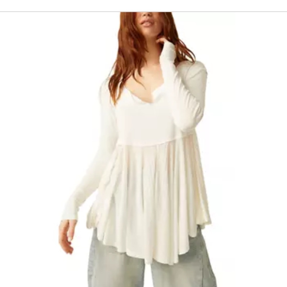 NWT Free People We the Free Clover Babydoll Top